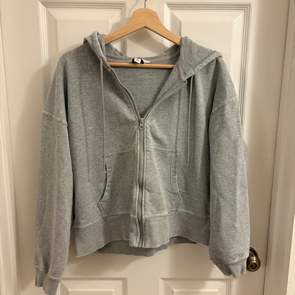Joy Lab Gray Zip-Up Hoodie
